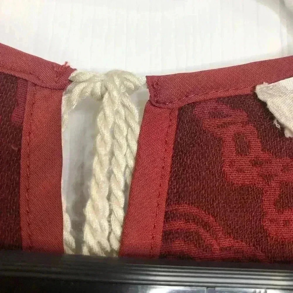 Altar’d State  Boho Embroidered Shirt Red Sz Medium - Picture 7 of 16